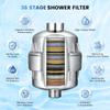 36 Stage Shower Faucet Head Cleaning Purifier Filter Metals Filtered for Hard Water Soften 1 Replaceable Extra Filter Cartridge