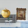 Modern Resin Fruit Figurine Sculpture And Hand Carved Floral Photo Frame for Tabletop Bookshelf