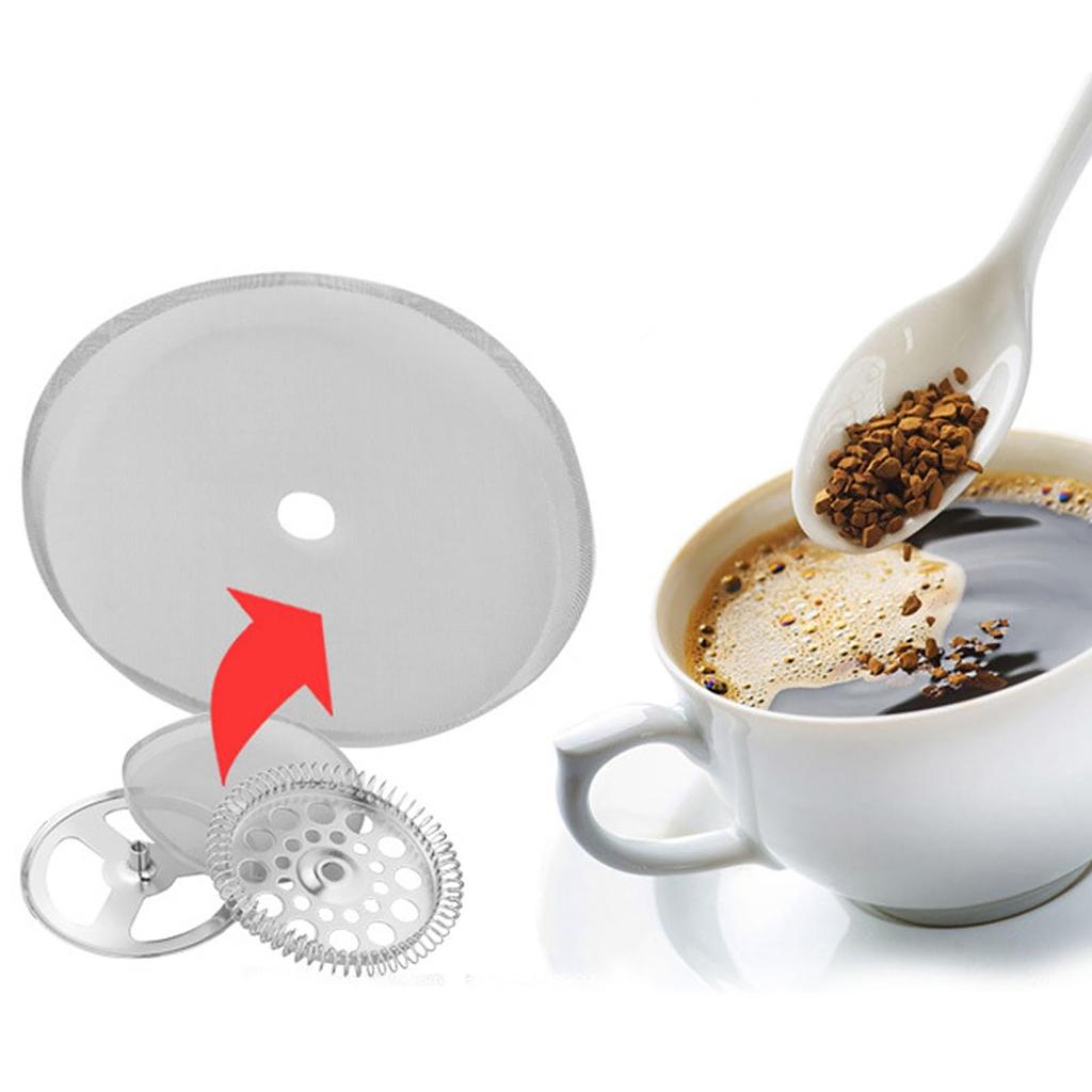 Universal French Press Filter 304 Stainless Steel French Press Filter Replacement for 1000 Cup French Press Coffee Tea Particles and Coffee Grounds