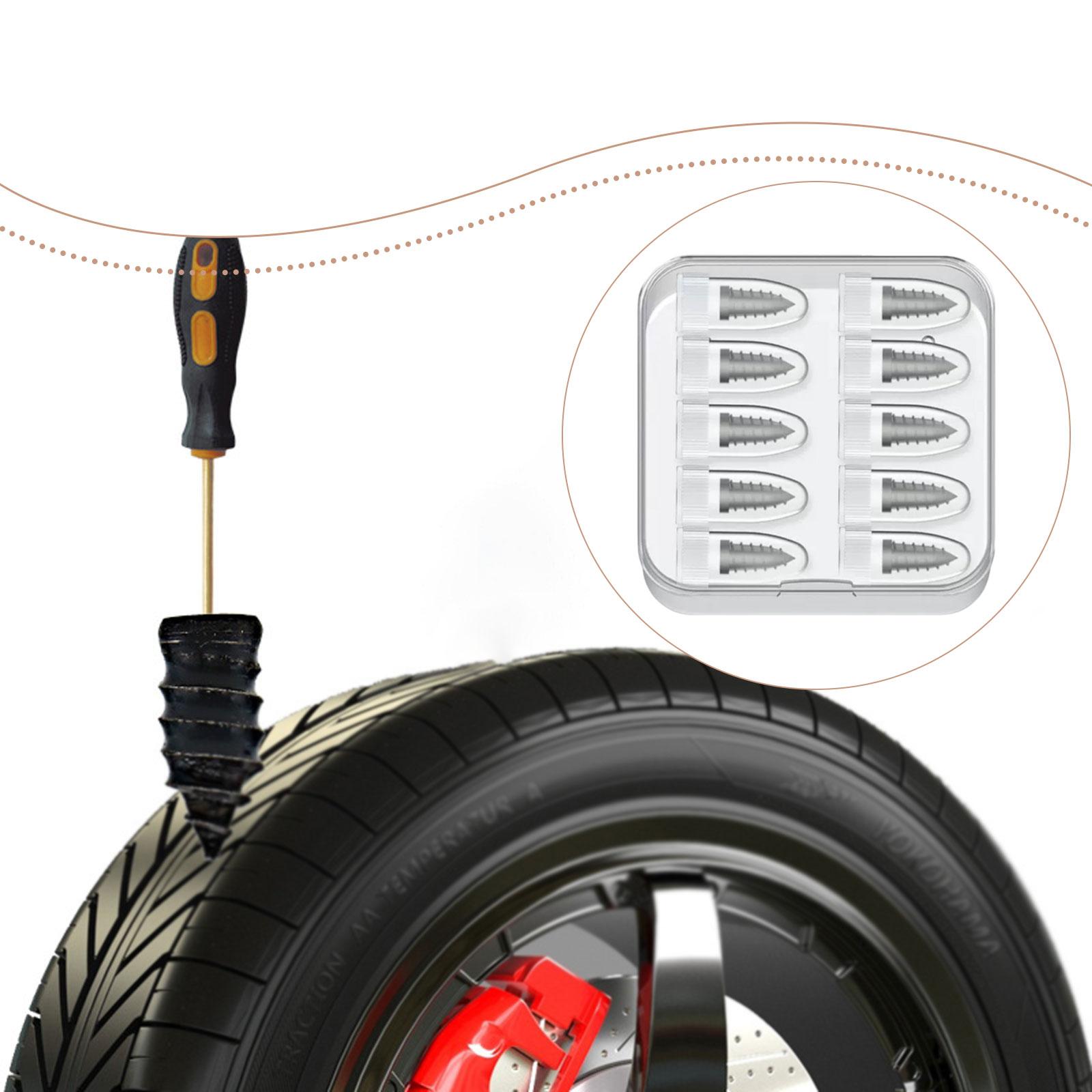 Tire Repair Rubber Nail Kit Reliable Air Seal Plugs Tire Hole Patch Tool for on the Go Tire Fix