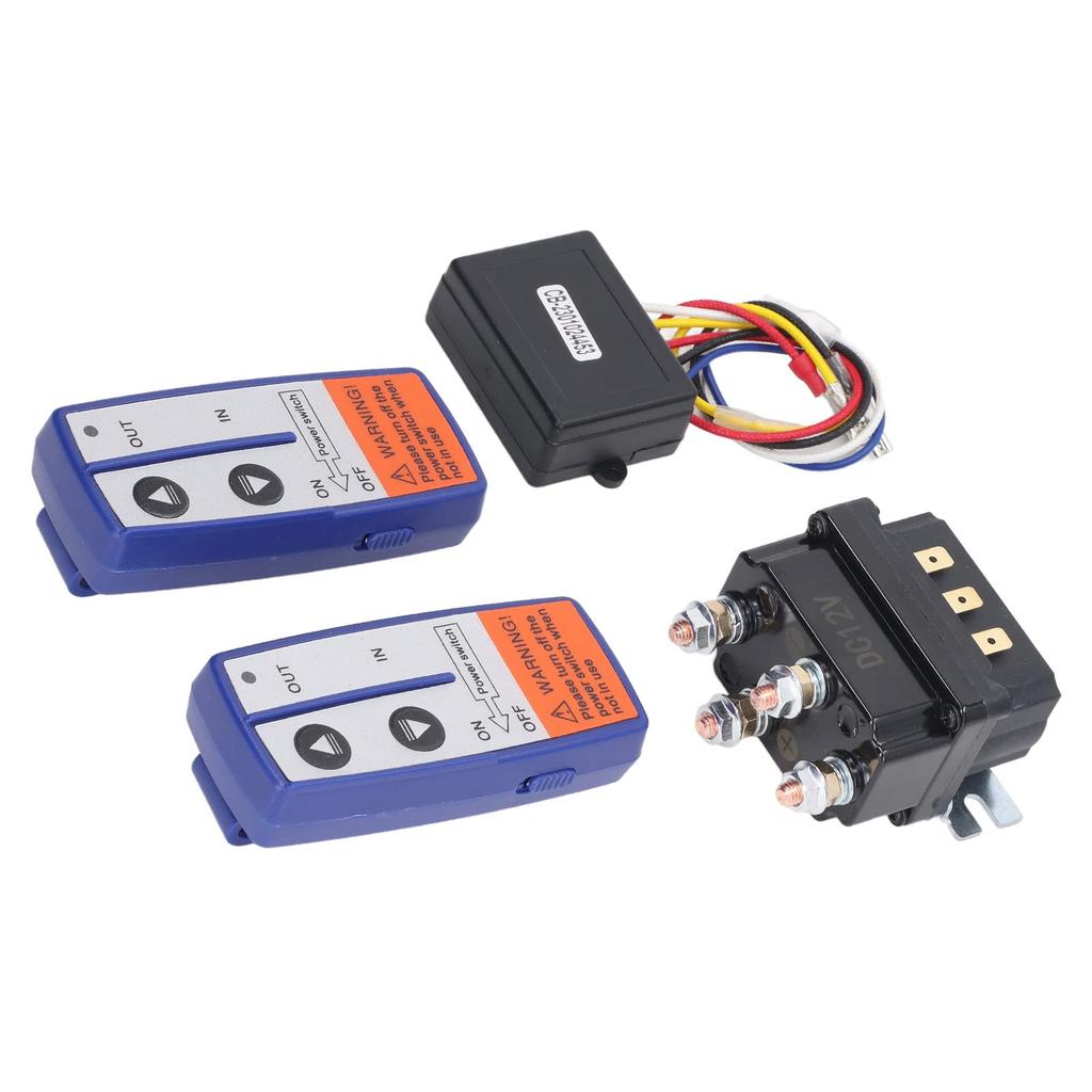Brass 12V 250A Winch Relay Kit with Remote Control Relay Contactor Switch for Industrial Vehicle Winch Remotes