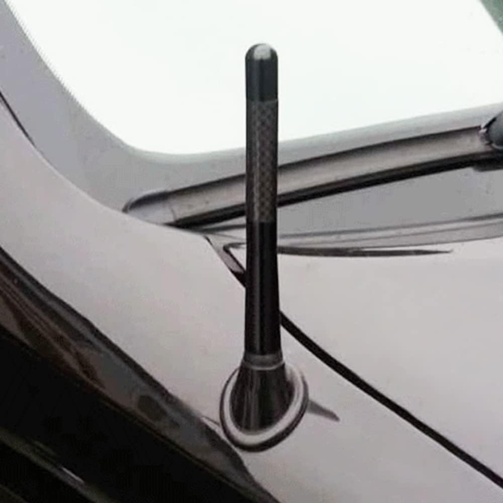 Autoantenne 12cm Carbon Fiber Kurze Radioantenne Universal Autoantenne Dachantenne Radiosignalantenne