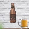 Ouvre-bouteille mural avec collecteur de capsules Ouvre-bière rustique en bois pour cuisine Bar Accessoire de brassage maison