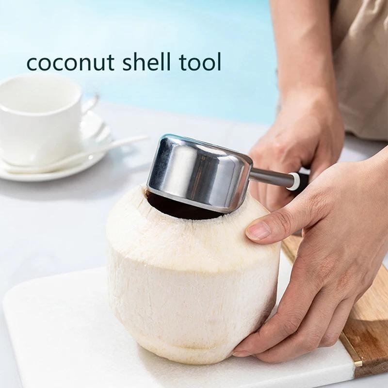 Stainless Steel Manual Coconut Opener Puncher 1Pc Professional Coconut Hole Punch Tool for Coconuts Nuts Hard Shells