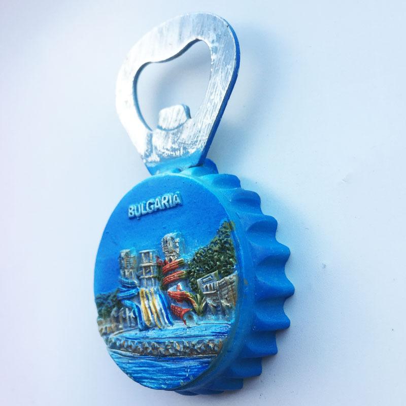 Bulgaria Blu souvenir da viaggio dipinto a mano regalo artigianale collezione di magneti per il frigorifero decorazione della cucina di casa