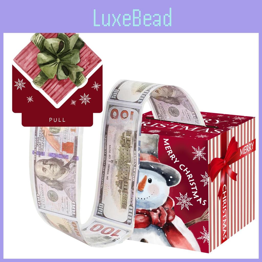 Pattern Snowman Red Christmas Celebration Decor Prop Paper Money Box Box Gift