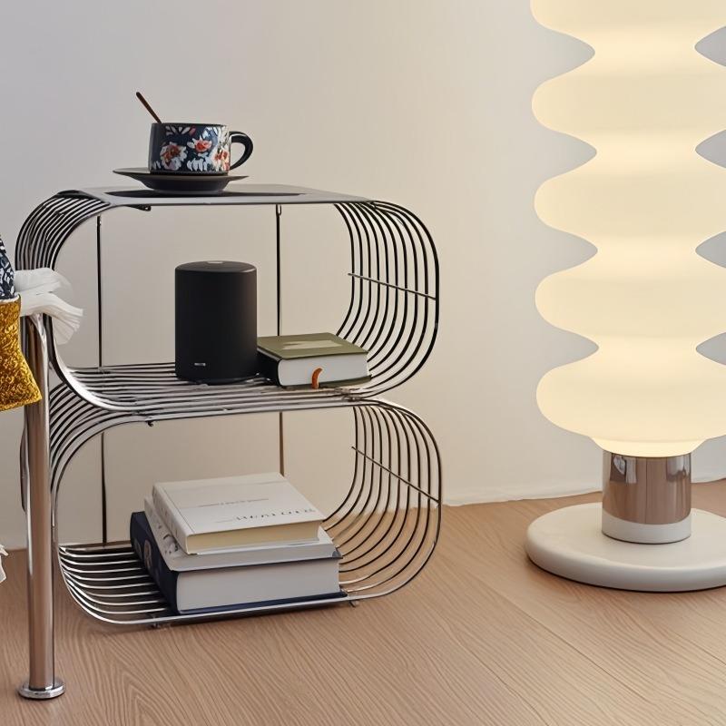 Wall Mounted Coffee Table Stainless Steel Side Tables Multifunctional Modern Tea Table Minimalist Luxury Living Room Tables