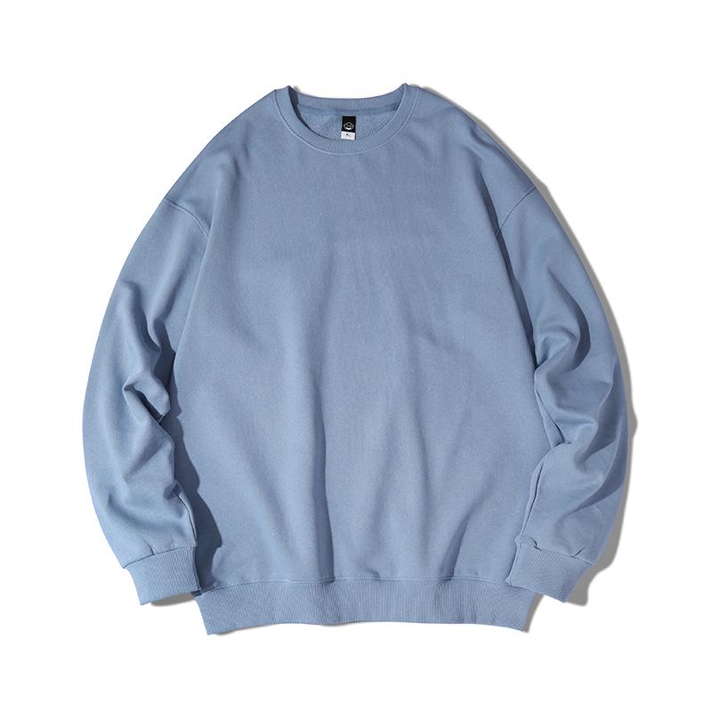 

Бавовняний светр Xinjiang без коміра з довгими рукавами та круглим вирізом 340G – повсякденний осінній вільний топ M