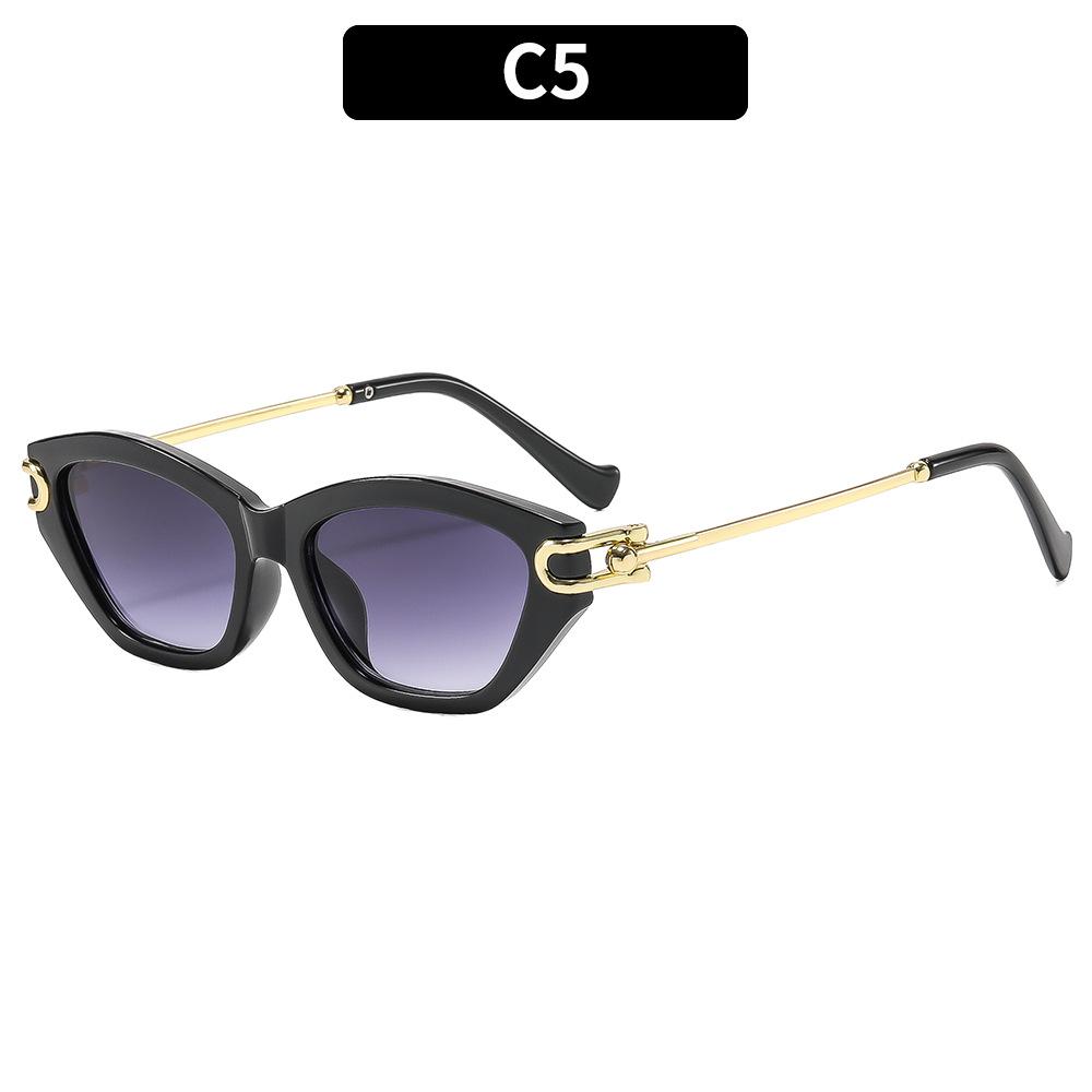 Vintage Sunglasses For Women Brand Designer Cat Eye Leisure Vacation Sun Glasses New Ladies Sunscreen UV400 Shades
