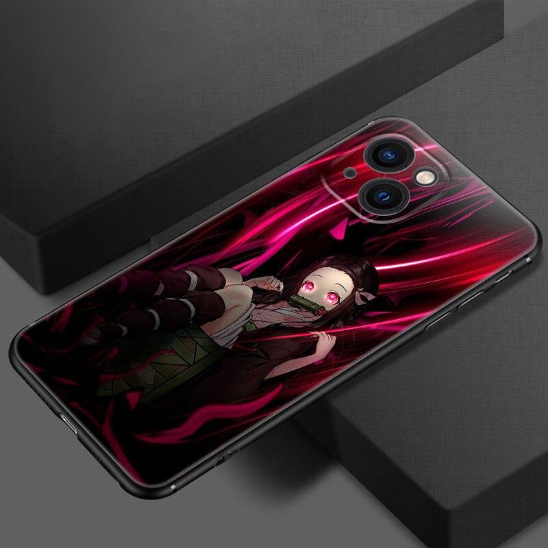 Demon Slayer Kamado Nezuko Anime Phone Case For Apple iPhone 13 12 Mini 11 Pro XS Max XR X 8 7 6S 6 Plus SE 2022 2020 5S 5 Cover