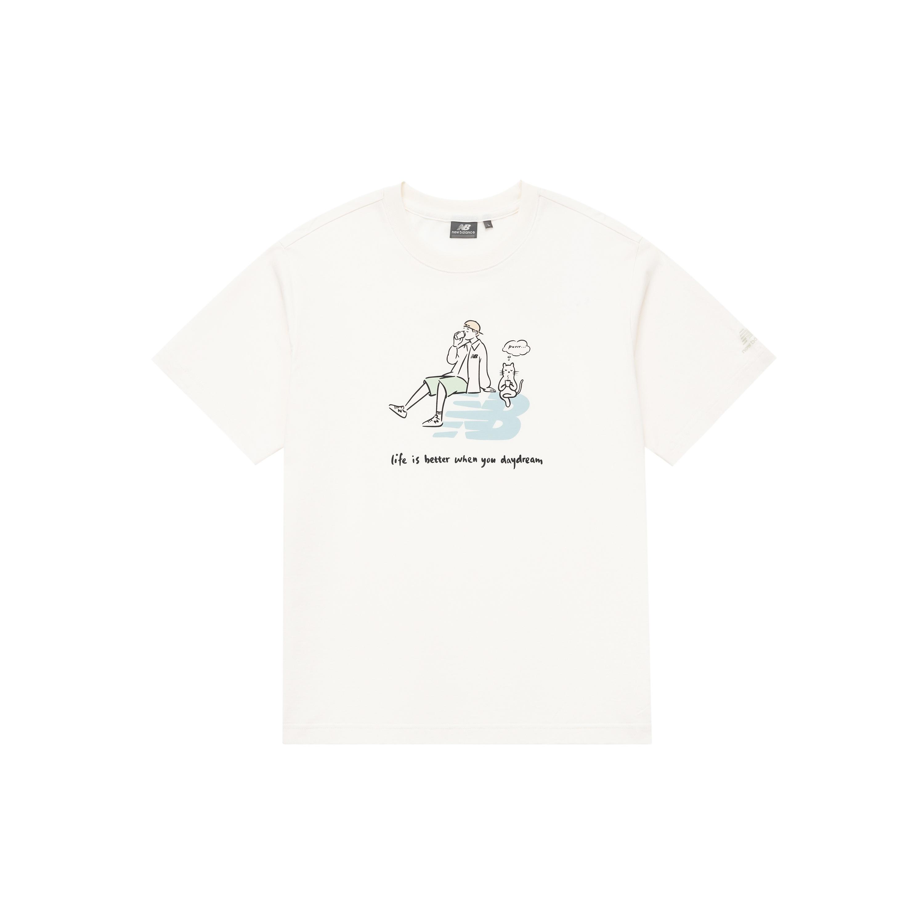 New Balance x PK Graphic Tee Asia Sizing  White Blue  Unisex 5ED26011-IV XXL