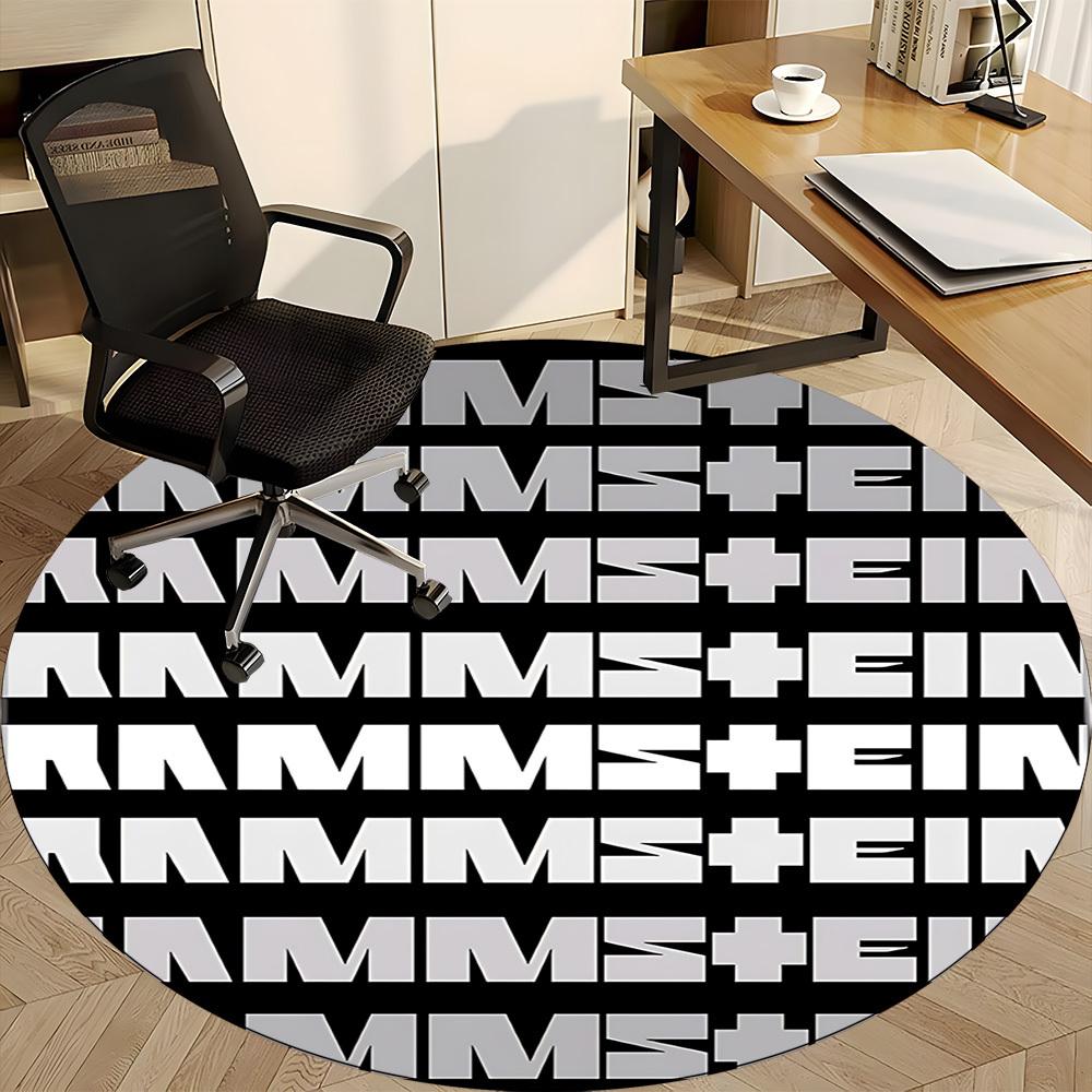 1PC Rammstein Office Round Rug, Non-slip, Soft and Durable Office Rug for Interior Decoration, Perfect for Office, Beautiful Decoration