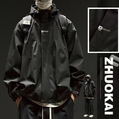 Veste d'alpinisme à capuche pour homme de mode japonaise - Vêtement décontracté pour le printemps/l'automne