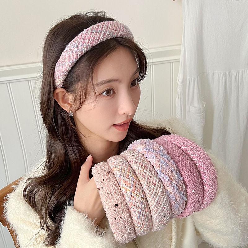 

Элегантные продвинутые модные ретро шерстяные аксессуары для волос женские губки повязка на голову