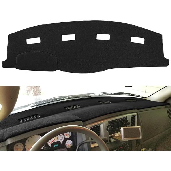 Yiz Dashboard Cover Dash Cover Mat Pad  Fit For Dodge Ram 1500 2500 3500 1998 1999 2000 2001 (98-01Black) Y21