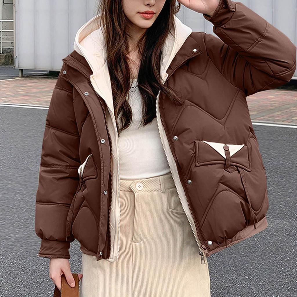 Women's Winter Warm Cotton Jacket Single Breasted Zipper Jacket