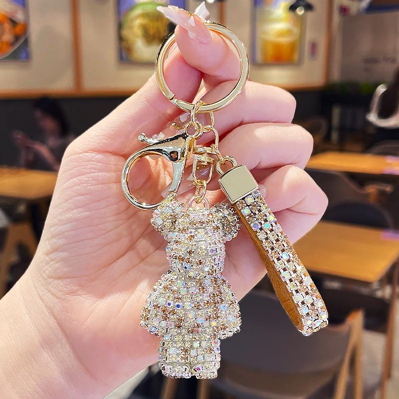 

Изысканный милый брелок в виде бриллиантового медведя для автомобиля и багажа