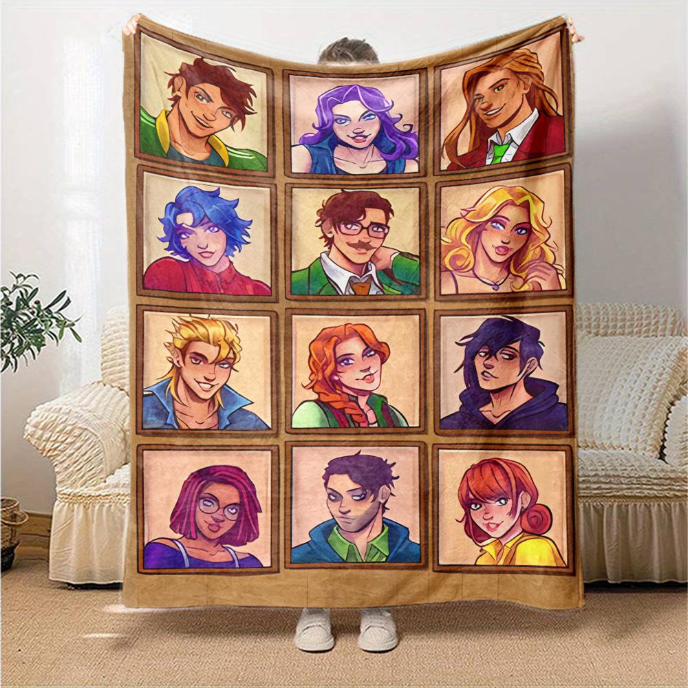 1pc Blanket - game Stardew Valley Print Design,Lightweight Blanket for Sofa,Bed- Soft &Warm,Gift for All Seasons