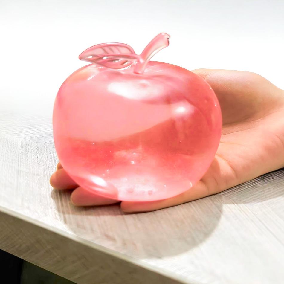 Apple Squishy Toy Simulation Steamed Bun Trendy Funny Prank Stress Relief Ball Decompression Toy for Kids Gift