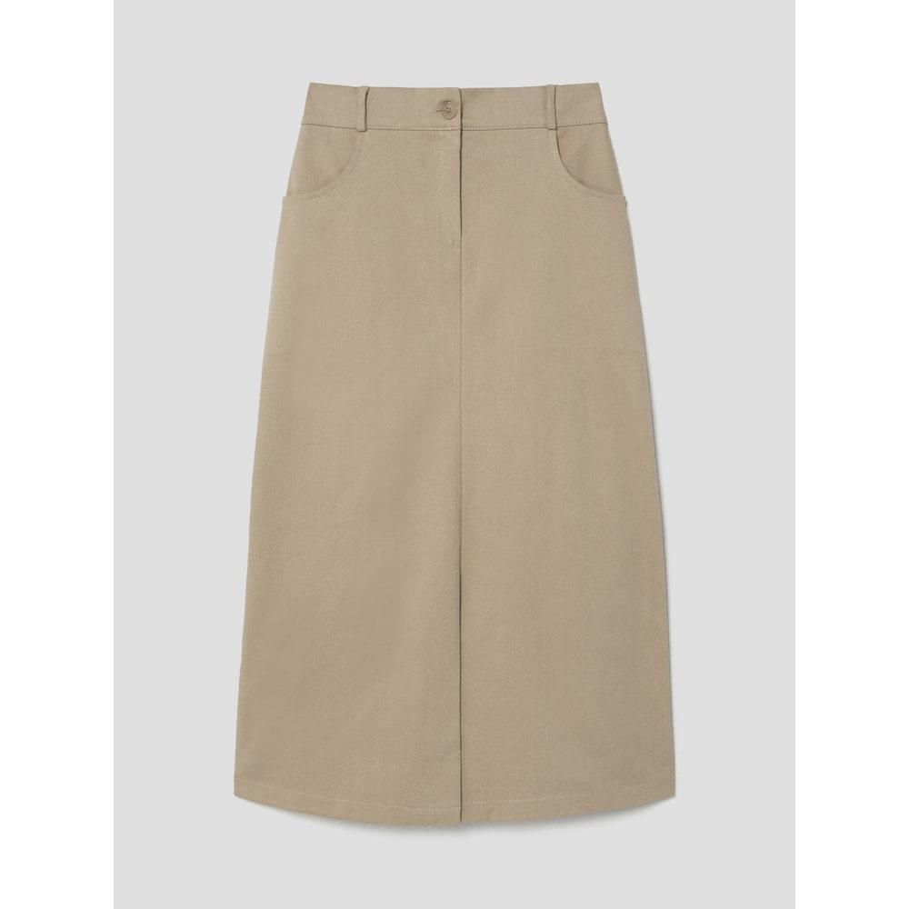 8SECONDS Front Slit H-Line Skirt Beige