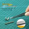 1.5MM Stainless Steel Tweezer Set: Straight, Curved, Sanded Tips in PVC Packaging
