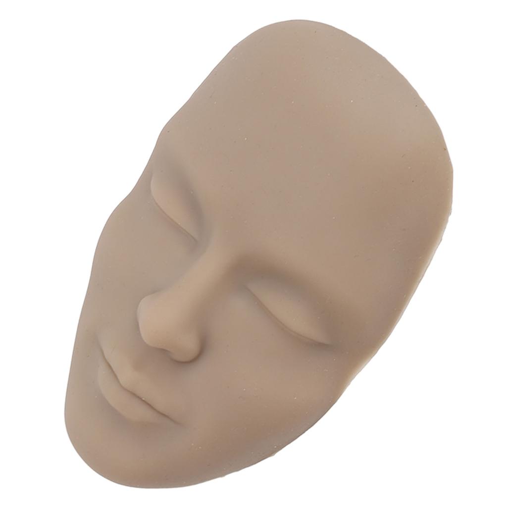 3D Makeup Practice Face Board Realistic Reusable Silicone Cosmetic Mannequin Face with 7PCS Brush