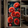Floare de Mac Roșu Mărime Mare Pictură cu Diamante Colecție Nouă Florală Diy Foraj Complet Broderie cu Pietre Strălucitoare Mosaics Kituri Cusătură Cruce