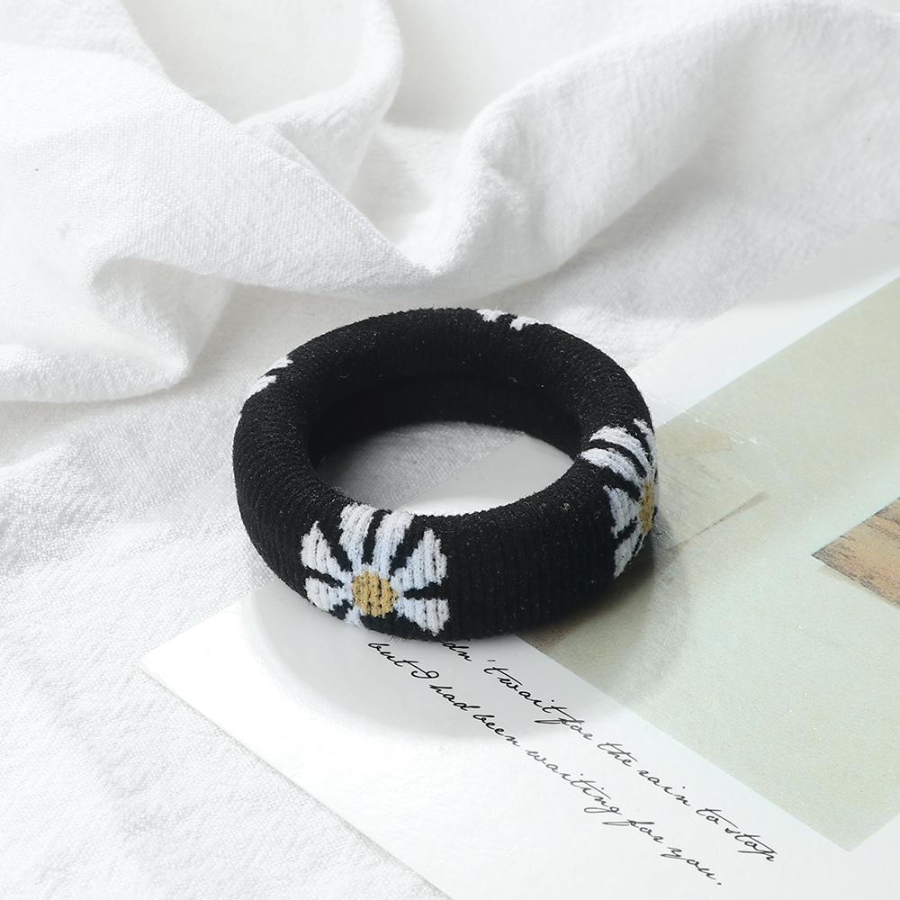 5PCS/Set Cute Colorful Thick Hair Bands Daisy Elastic Girls Rubber Band Headwear Hair Accessories Scrunchies Women Holder Gifts