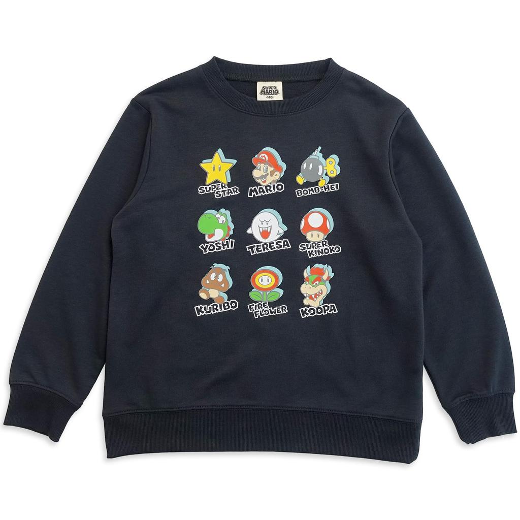 Fine Plus Super Mario Sweatshirt, Mario, Luigi, Yoshi, Long Sleeve, Fleece Lining