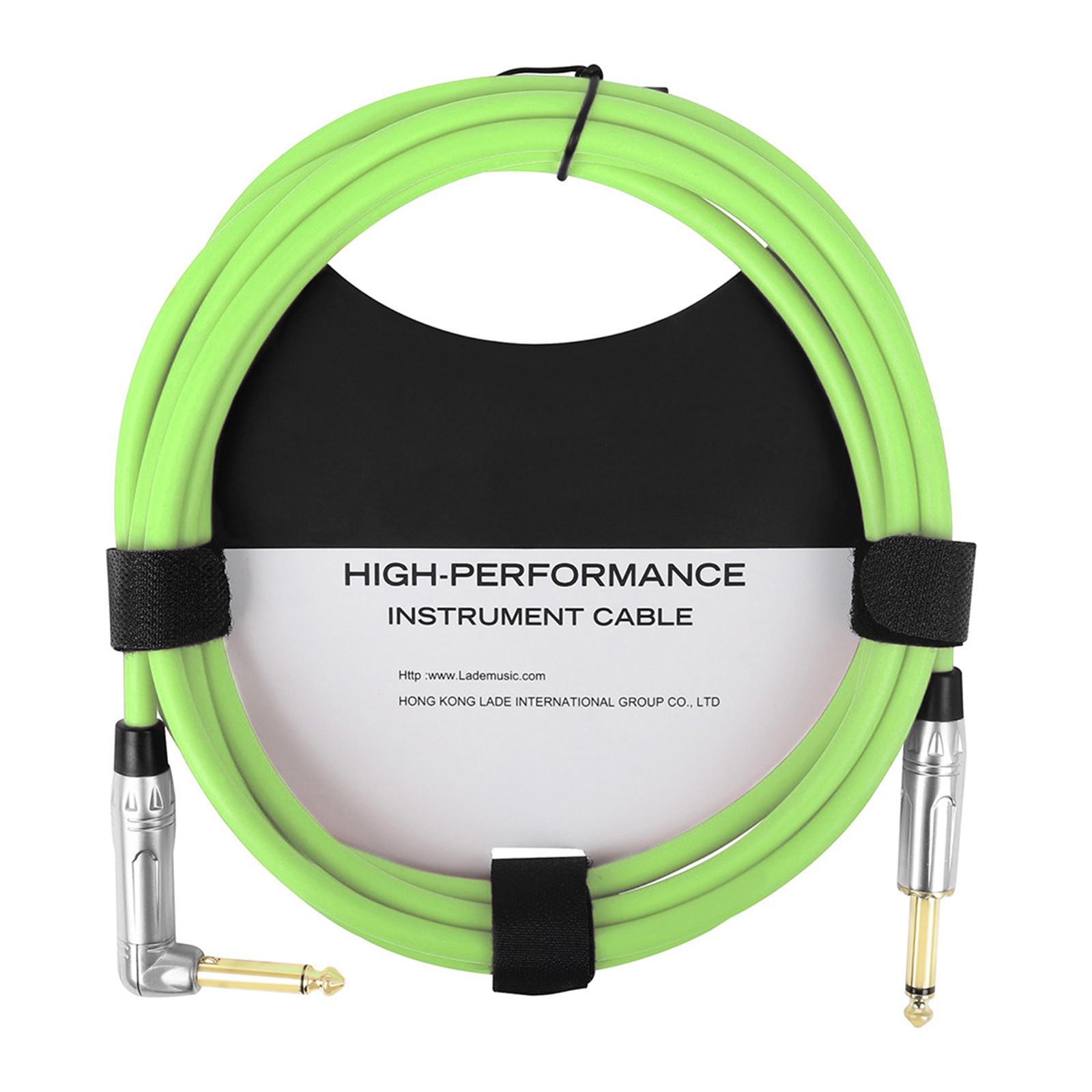 

Guitar Lead/Instrument Cable Professional Noiseless Gold Plated Guitar Bass Cable Cord 1/4 Right Angle to Straight