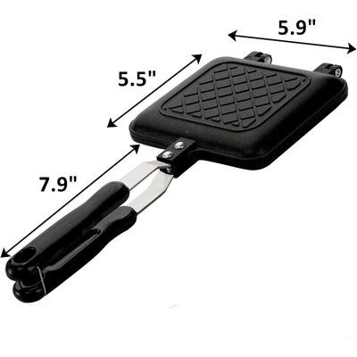 Sandwich Maker, Grilled Sandwich and Panini Maker Pan, Non-Stick Plates, Stovetop Sandwich Maker Aluminum Flip Pan for Kitchen