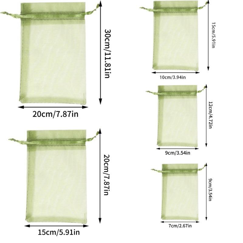 1-100Pcs Fruit Protection Bags Plant Grow Bags Garden Anti-Bird Netting Mesh Bag Vegetable Strawberry Bags Garden Tools Reusable