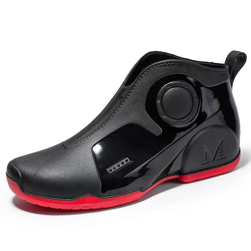 

Новые мужские резиновые сапоги, водонепроницаемые рабочие ботинки для мужчин, обувь для рыбалки на открытом воздухе, панк-ботинок, черные, прочные, водонепроницаемые, водонепроницаемые ботинки 44