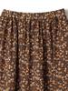 Ships Colors Machine Washable Tiered Skirt with Small Floral Print, Women's, 223230026, Brown, One Size