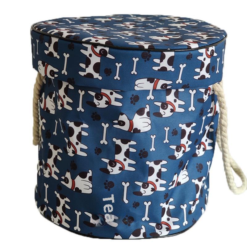 Sac exclusiv de depozitare cu șnur pentru jucării pentru copii, cu găleată rotundă mare detașabilă pentru piese de construcție