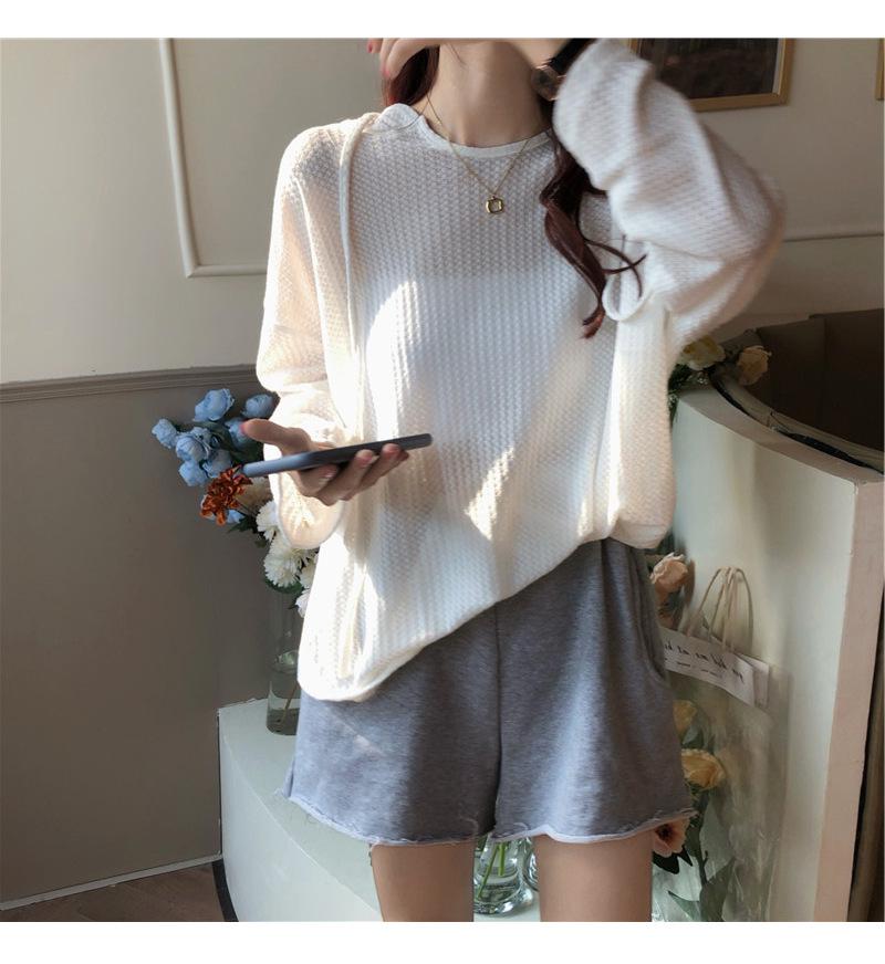 2025 Spring/Autumn Korean Loose-Fit Hooded Pullover Sweater for Women - Long-Sleeved Trendy Style