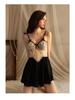 Fiyun Sexy Backless Lace Satin Slip Nightgown 