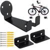 Bike Hanger Pedal Holder With Wall Mounted Wheel Pads Set