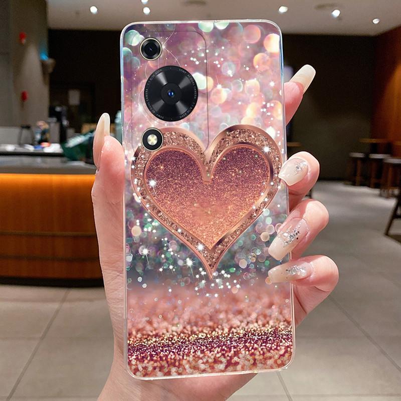 For Huawei Nova Y63 Case NovaY63 Y 63 Phone Cover Clear Silicone Fashion Flower TPU Soft Cases for Huawei Nova Y72s Back Shells