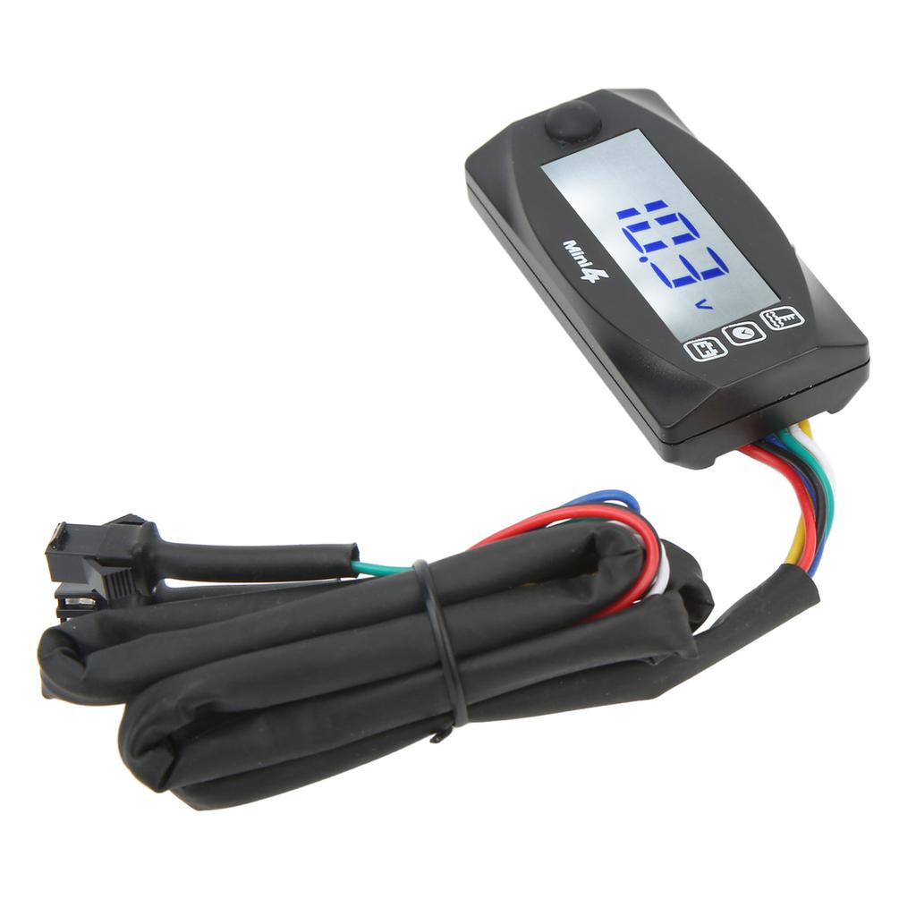 4 In 1 Motorcycle Digital Thermometer LCD Screen Engine Water Voltage Time Meter Universal DC12V