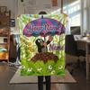 1PC Animal Friends Garden Custom Name Patterned Flannel Blanket Suitable For All Seasons For Home Decor Warmth And Comfort Gifts Holiday Present