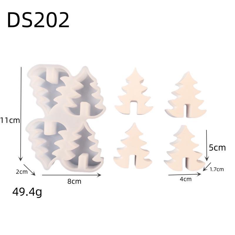 

Christmas Tree Handmade Candlestick Silicone Mold DIY Aromath Candle Molds Plaster Resin Candle Holder Making Tools