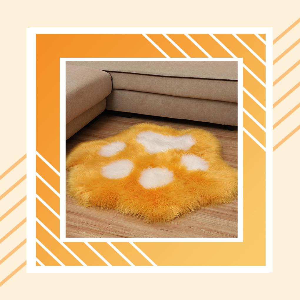 Bedroom Carpet Cartoon Animal Paw Bedside Sofa Irregular Area Rug Door Washable Floor Mat for Household Hotel Accessories