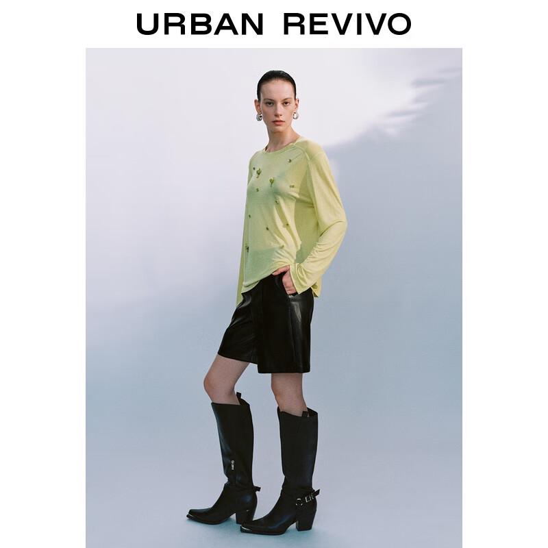 

UR Women s Fashion Retro PU Mid-Length Shorts XL