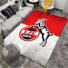 1. Tappeto Rosso Bianco Logo FC Köln adatto come tappetino antiscivolo per il soggiorno o il divano della camera da letto