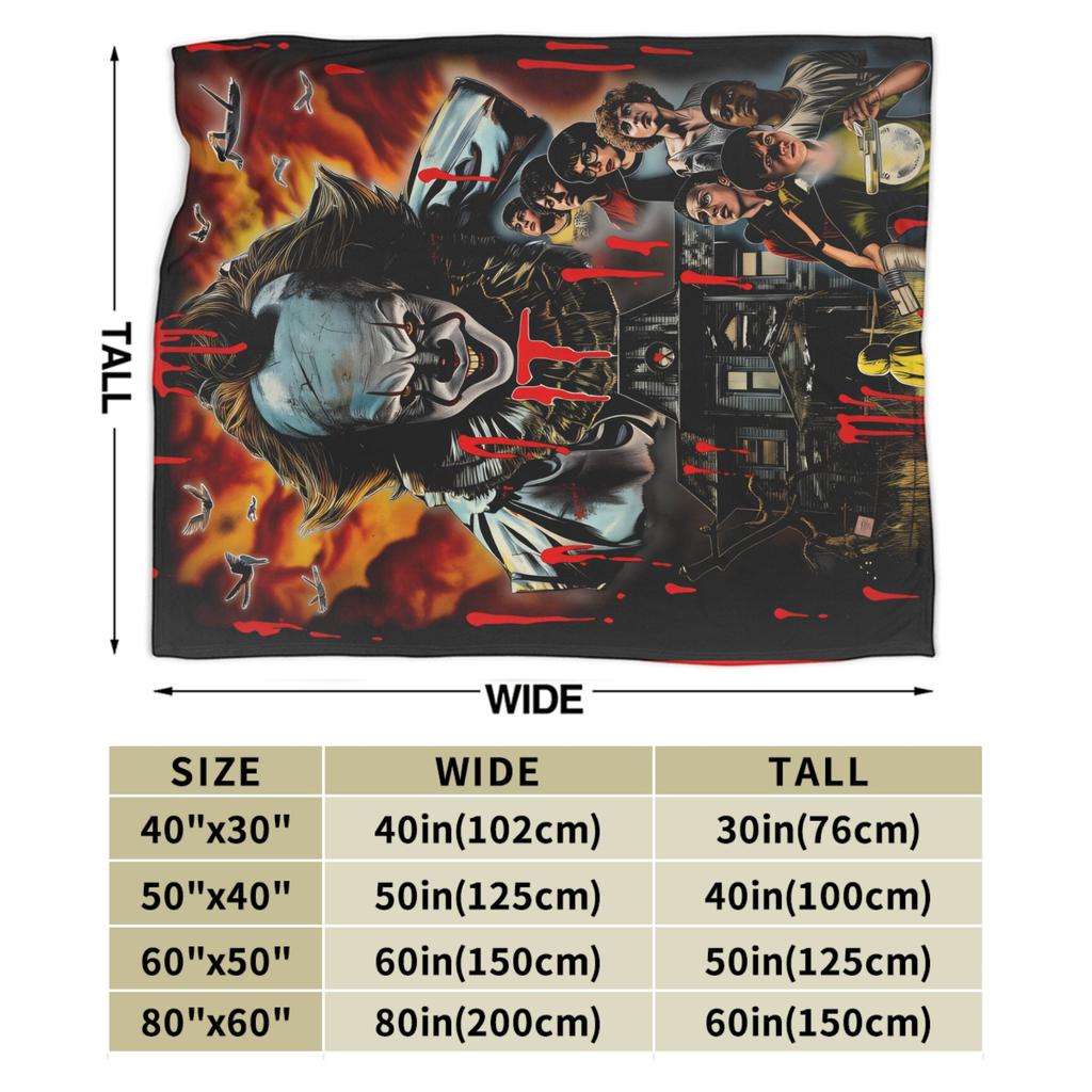 IT Welcome To The Derry Soft Warm Blanket Travel Office Plush Throw Blanket Home Decor Flannel Bedspread Sofa Bed Cover