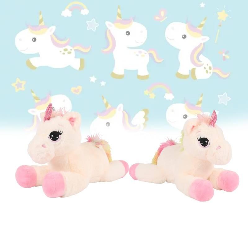 Rainbow Fur Unicorn Toys Cute Cartoon Girls Children Festivals Soothed Doll Gift