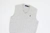 POLO Ralph Lauren Cotton Cable Sweater Size GREYHTR Men's V-Neck Vest, XXL, 01020143, [Used]