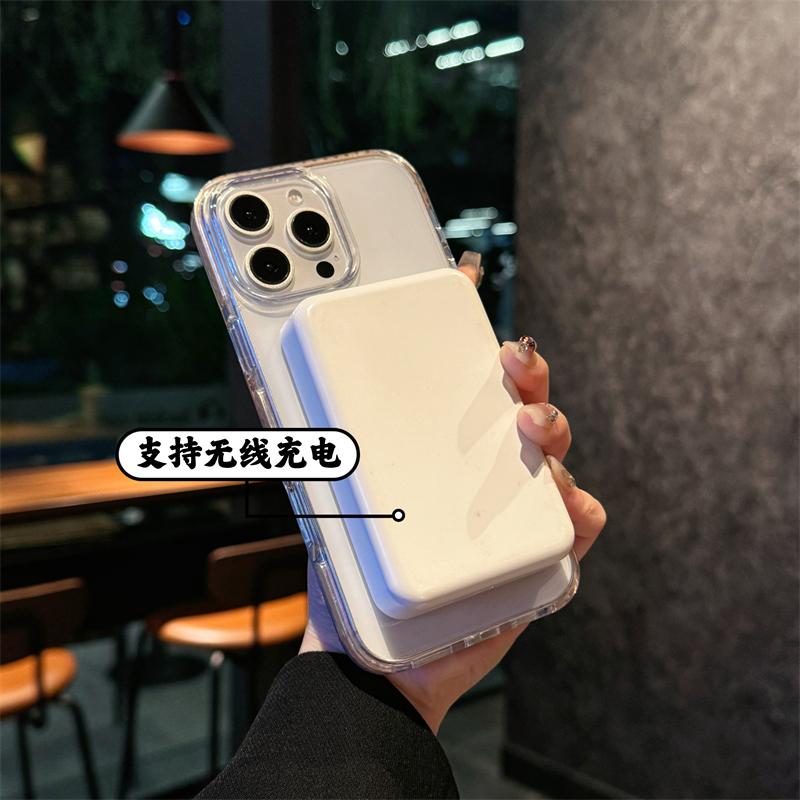 Luxury Glitter Magsafe Wireless Charge Case for iPhone 16 15 14 13 12 Pro Max Plus Magnetic Plating Clear Hard Back Cover