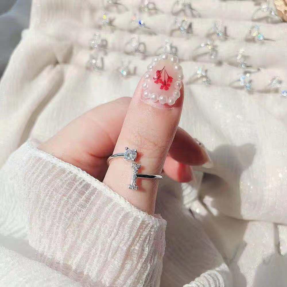Adjustable Alphabet Rings: Trendy Japanese & Korean Student Accessories